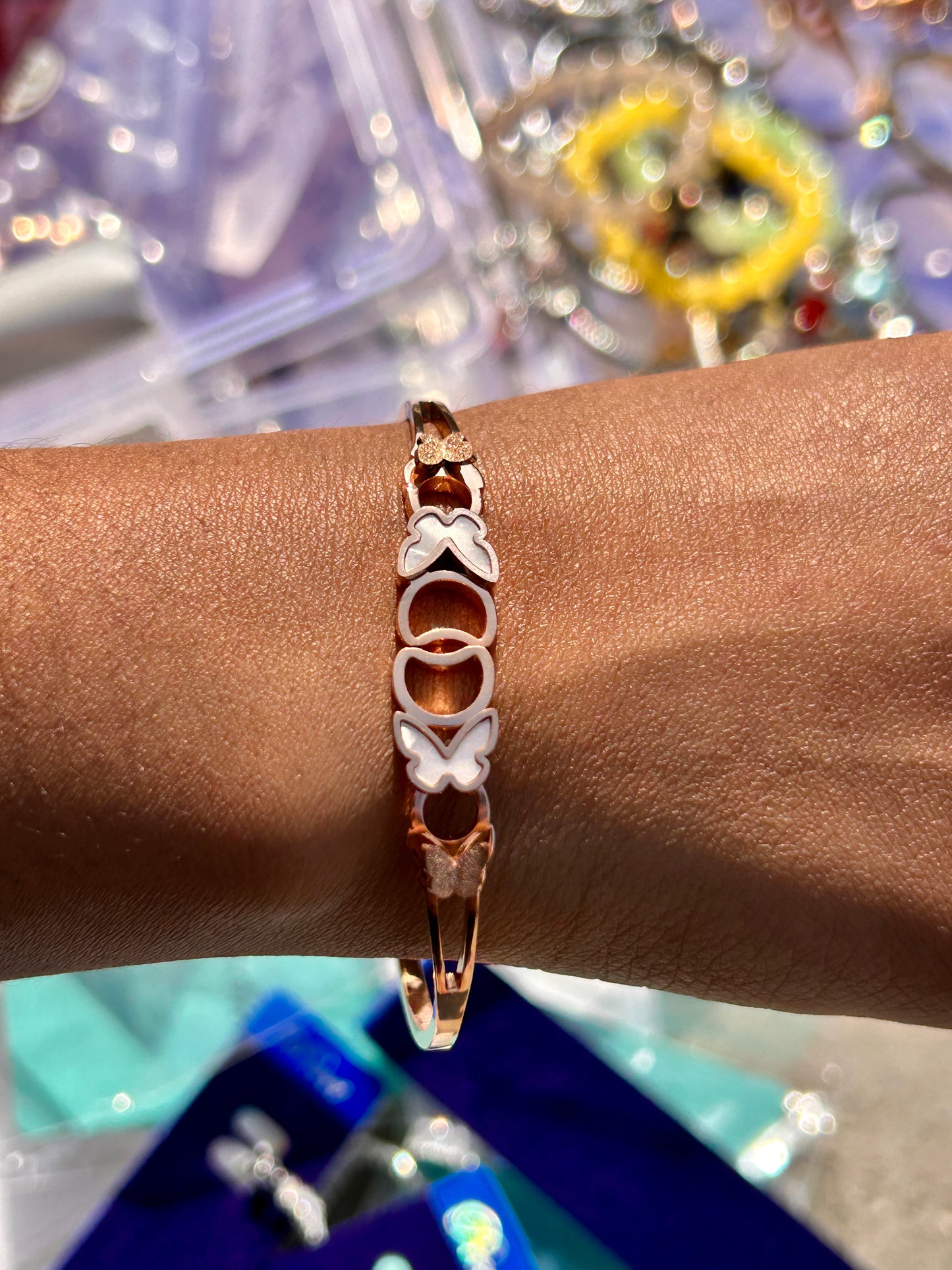 Rose Gold Plated Butterfly : Bracelet 003