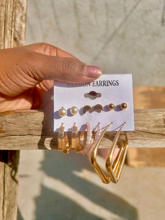Golden Earrings combo 002 (6pair)