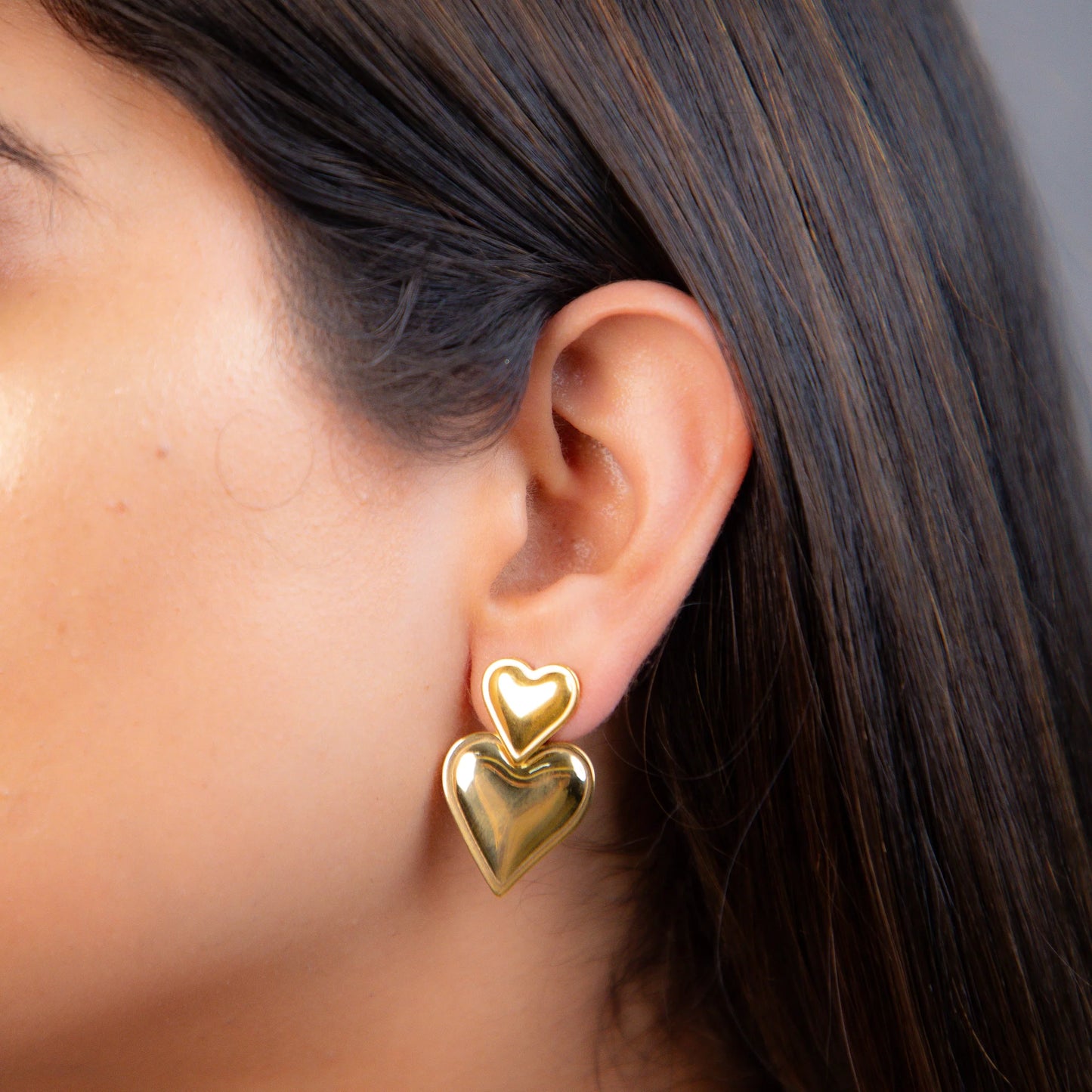 Dual Heart Earrings For Her