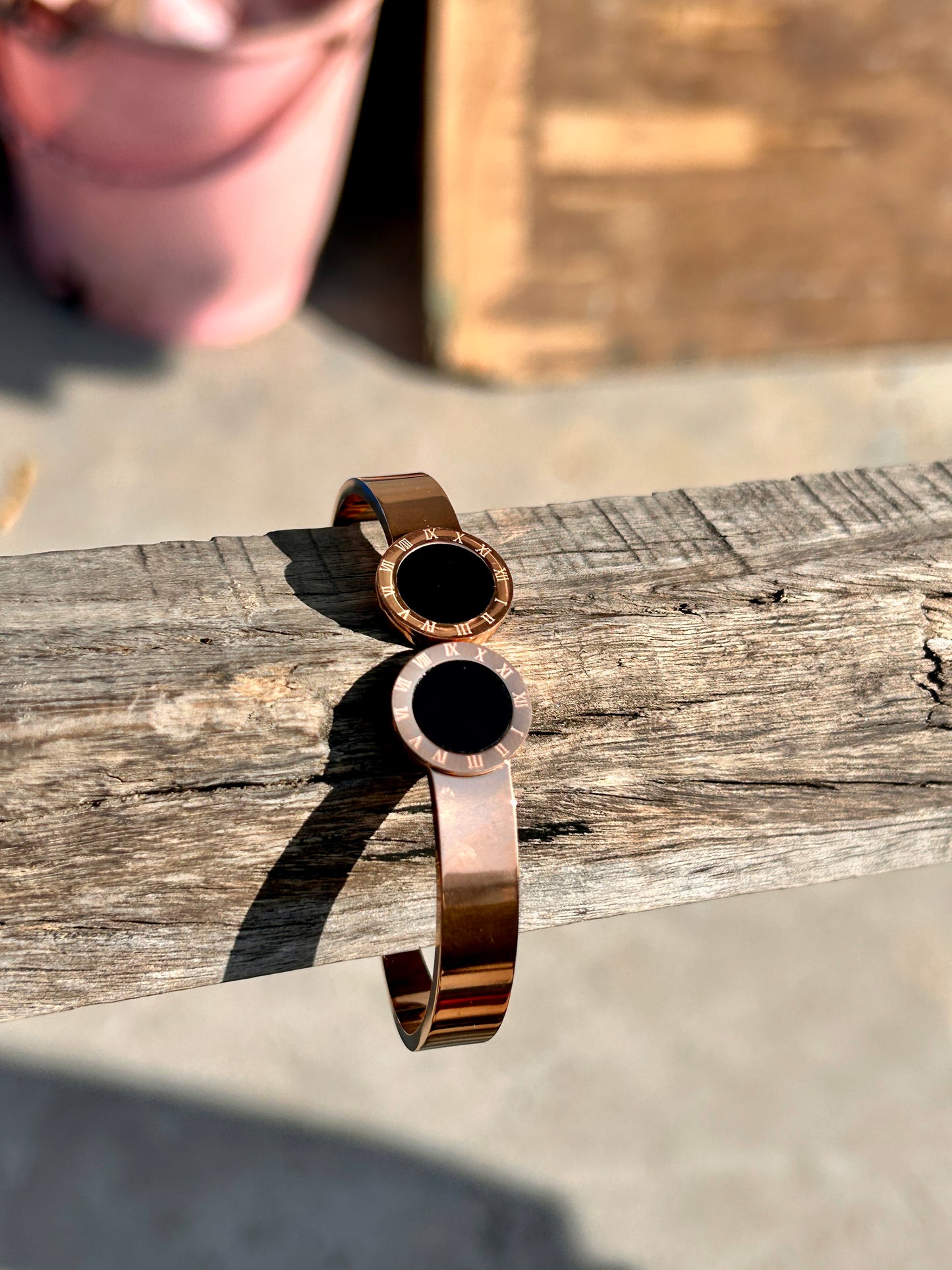 Rose Gold Plated circle : Bracelet 005