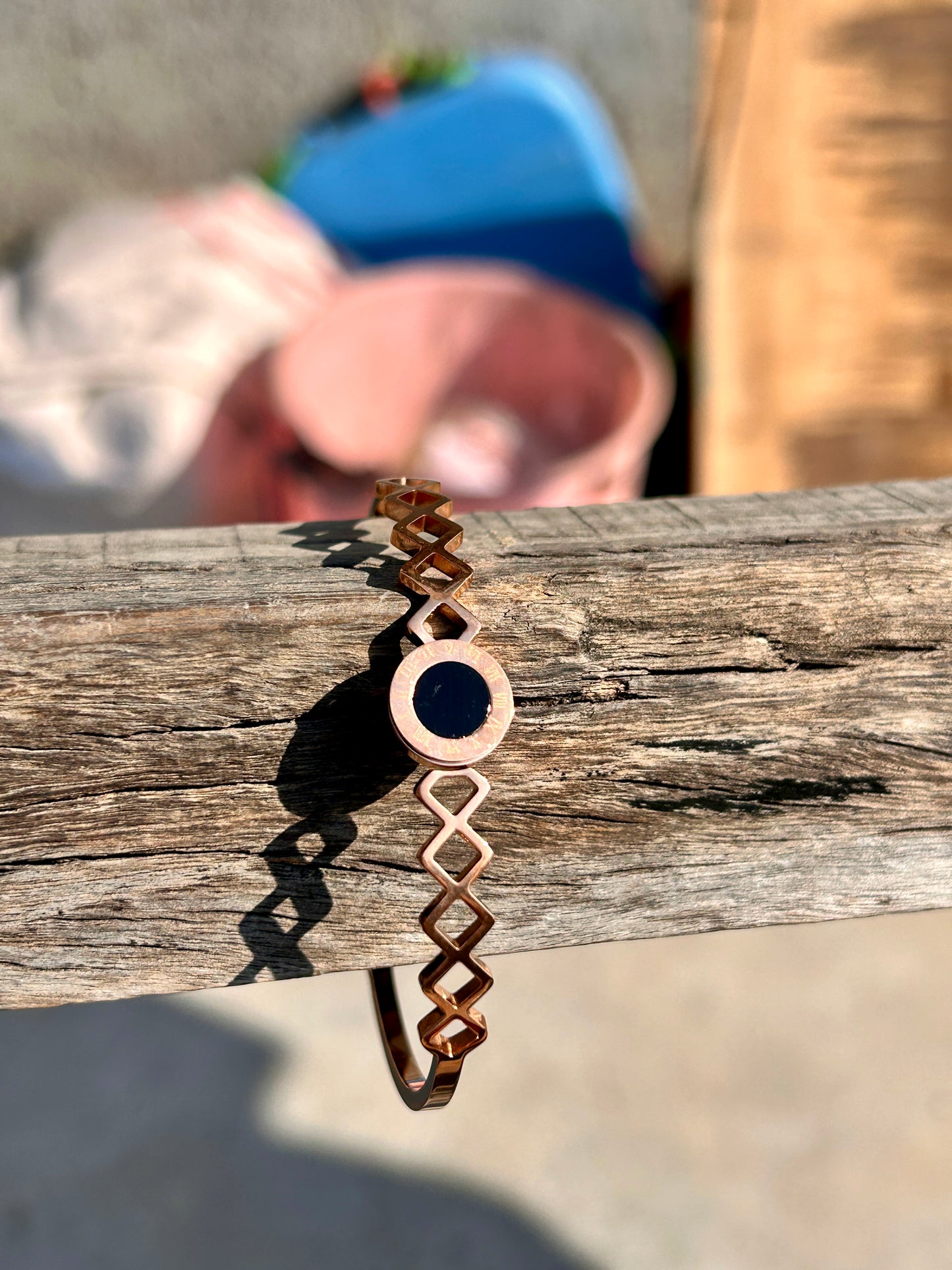 Rose Gold Plated circle : Bracelet 004