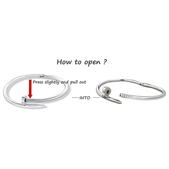 Silver Plated Stainless Steel Anti Tarnish Nail Bracelet
