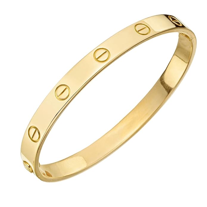 Stainless Steel Cartier Inspired Gold Bracelet