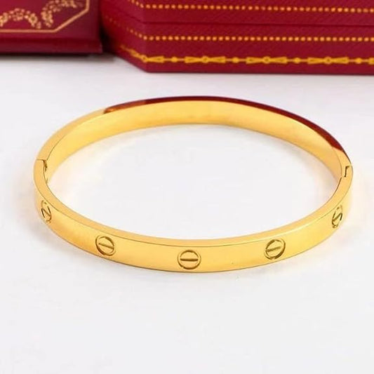 Stainless Steel Cartier Inspired Gold Bracelet