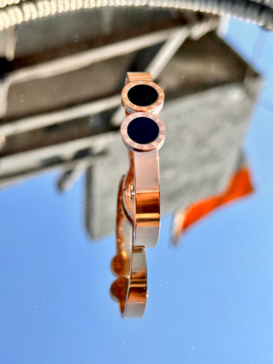 Rose Gold Plated circle : Bracelet 005