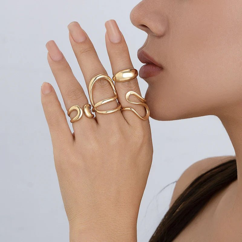 Golden Ring stack (4Pc)