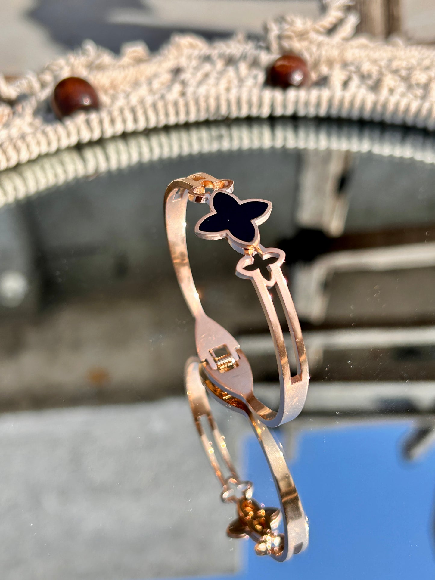 Rose Gold Plated circle : Bracelet 007