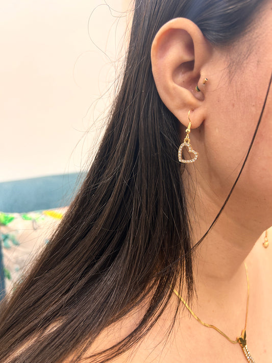 Pink and Golden Earrings combo 2 (6pair)