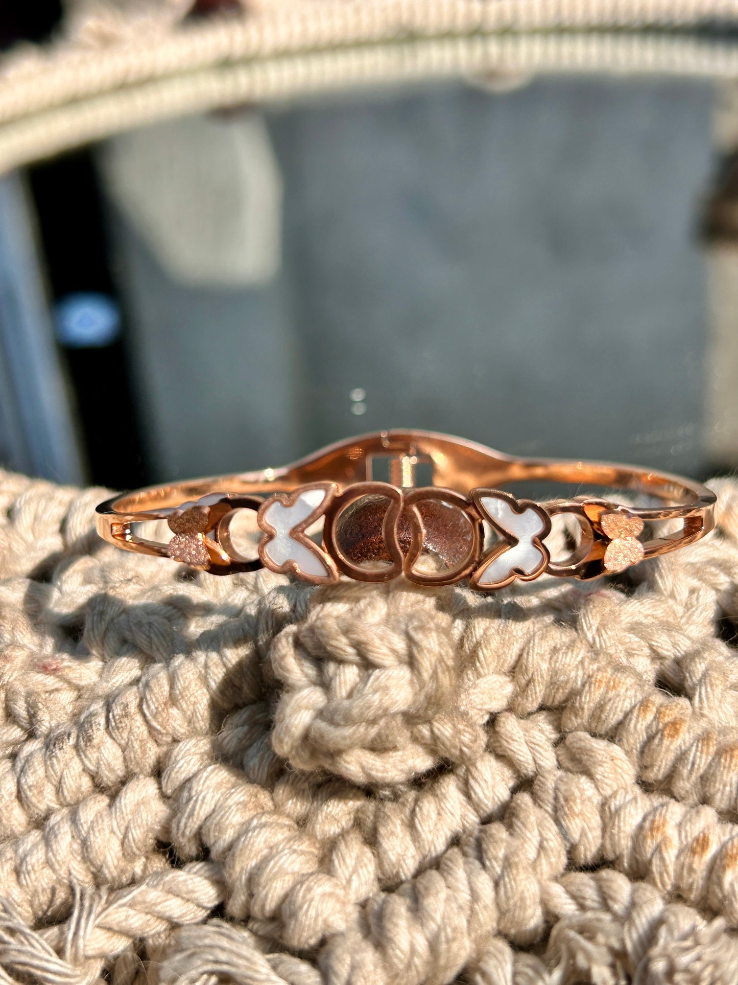 Rose Gold Plated Butterfly : Bracelet 003