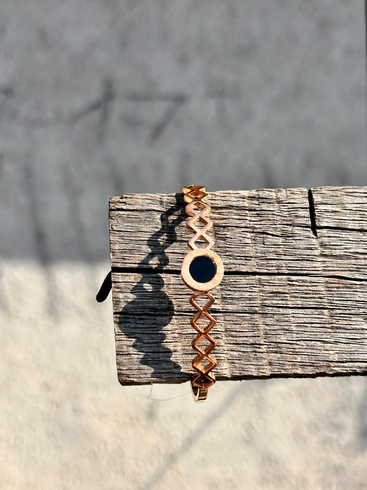 Rose Gold Plated circle : Bracelet 004