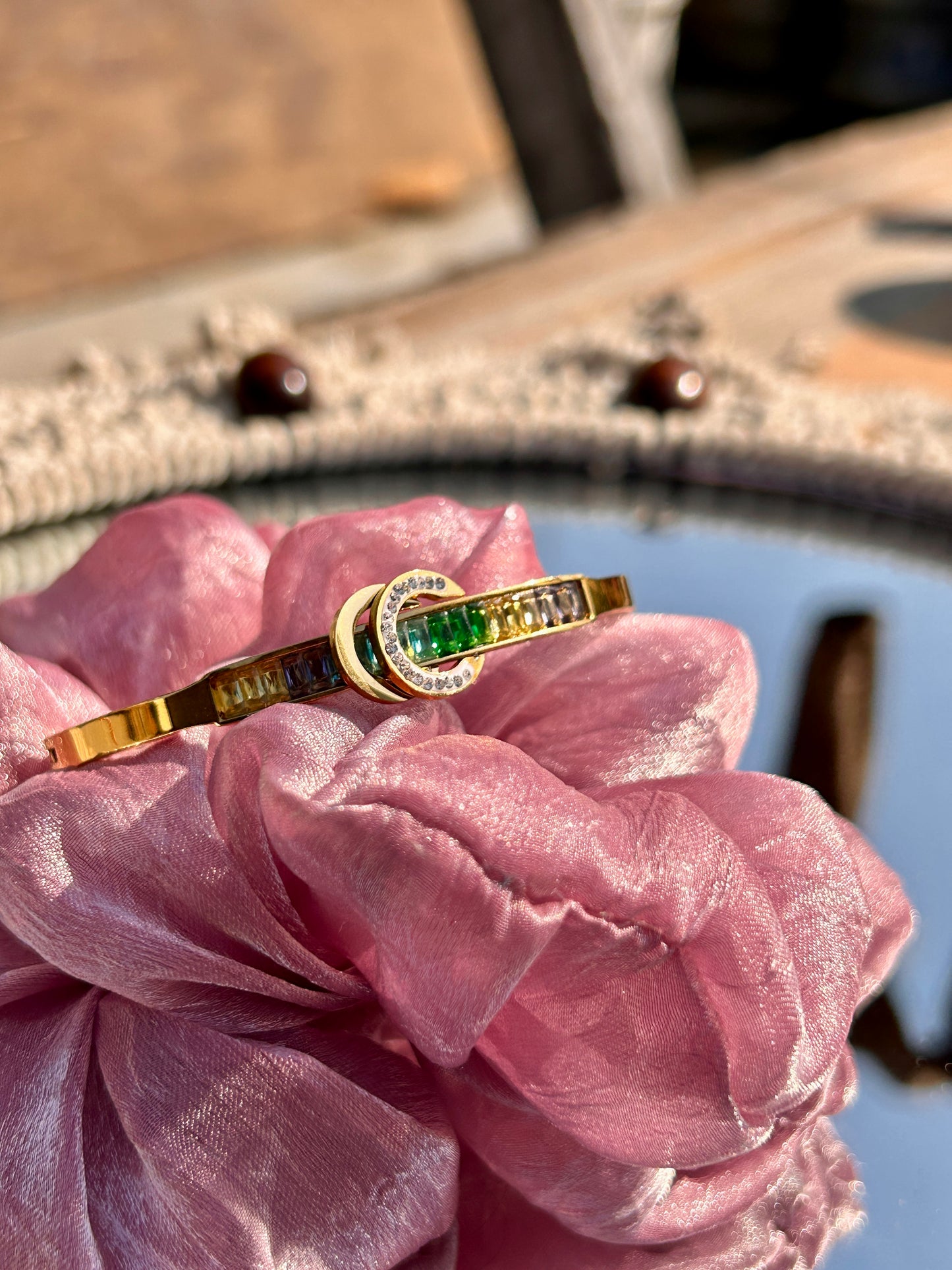 Multicolour Gold Plated Anti Tarnish Premium Bracelet