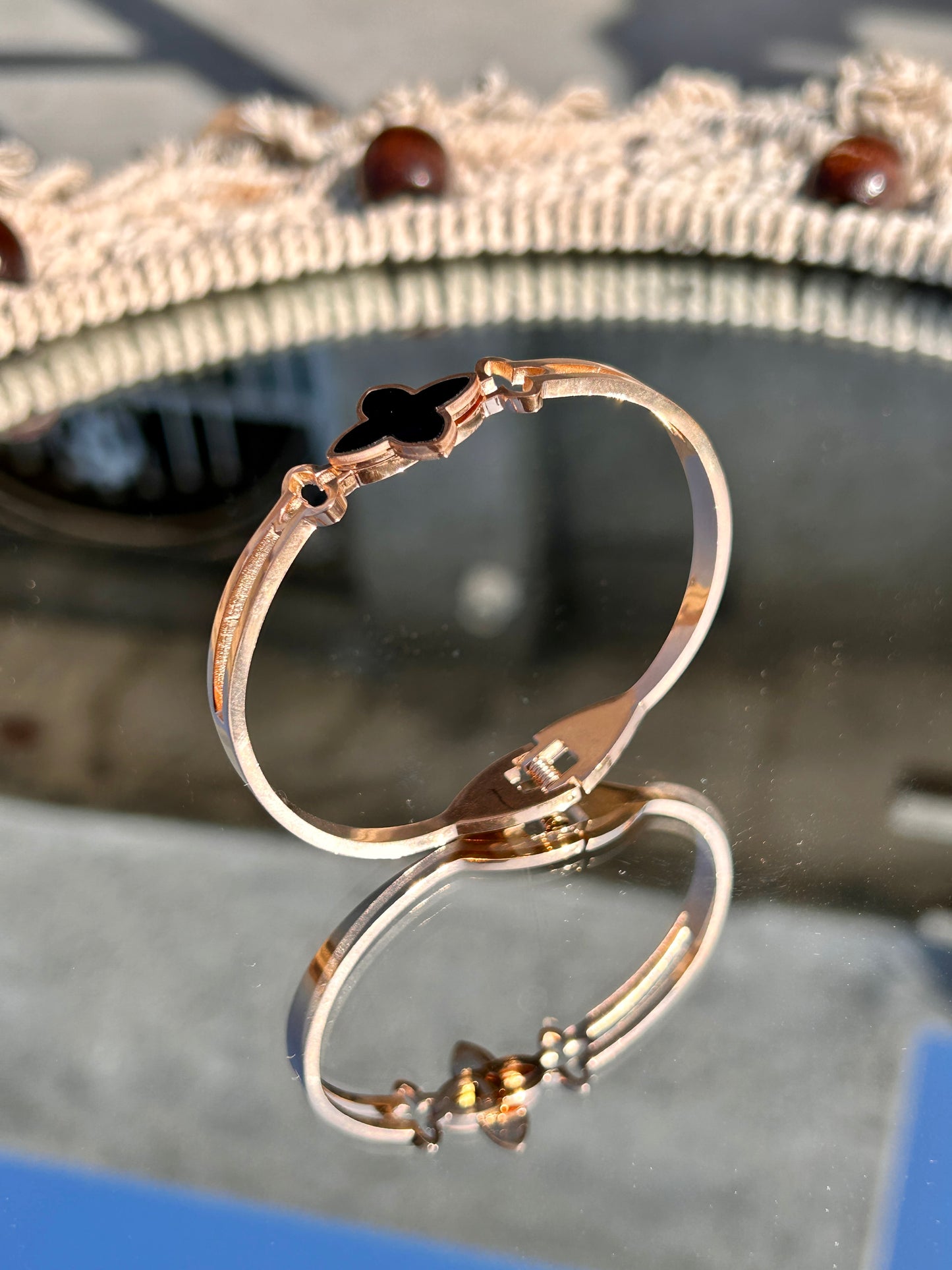 Rose Gold Plated circle : Bracelet 007