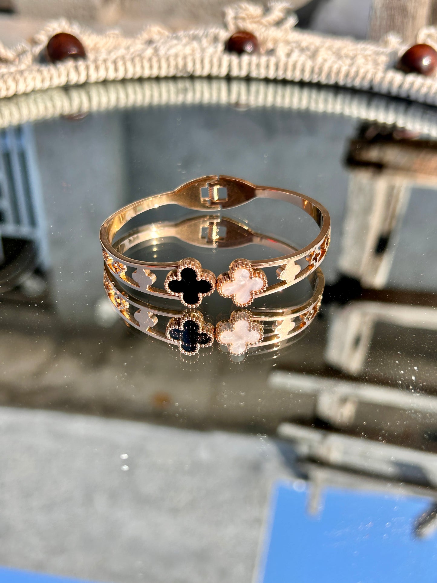 Rose Gold Plated circle : Bracelet 006