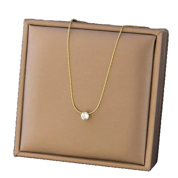 Solitaire Necklace | Dazzling Stainless
