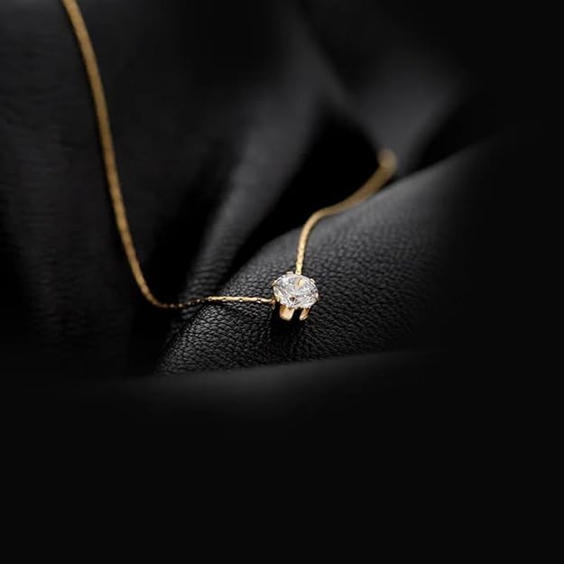 Solitaire Necklace | Dazzling Stainless