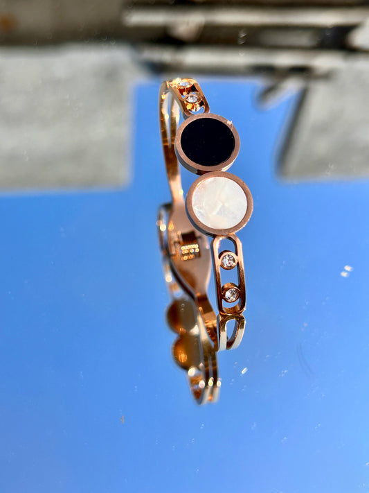 Rose Gold Plated circle : Bracelet 002