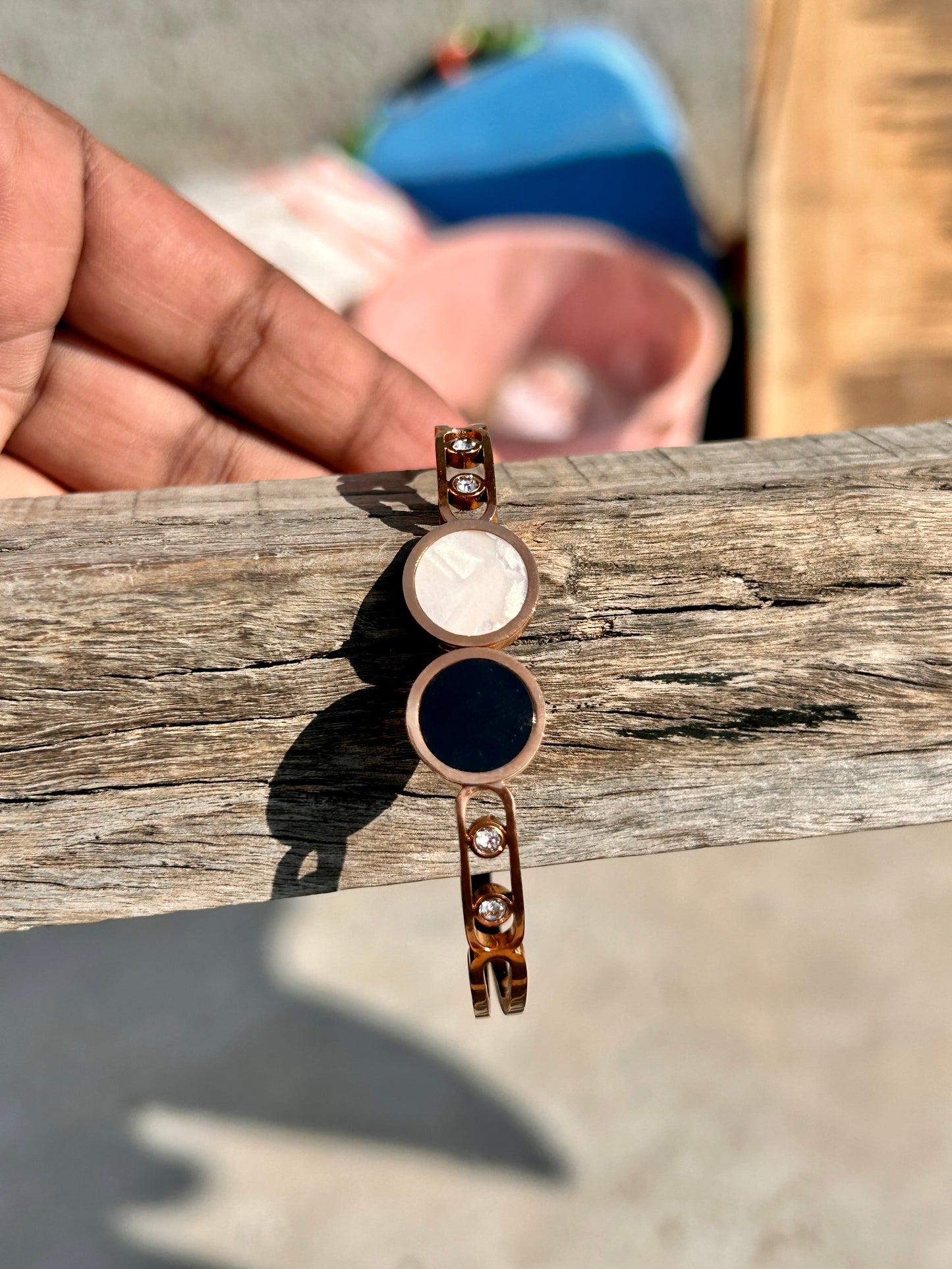 Rose Gold Plated circle : Bracelet 002