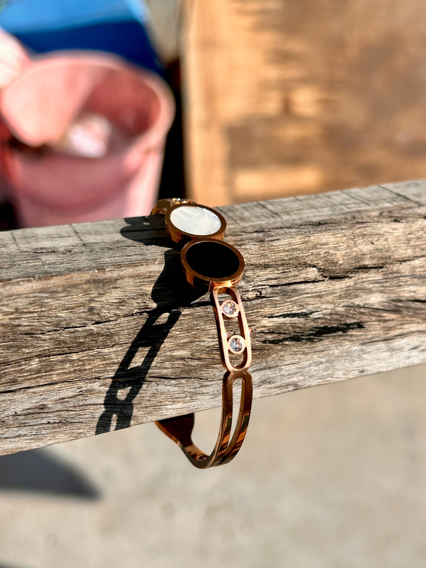 Rose Gold Plated circle : Bracelet 002