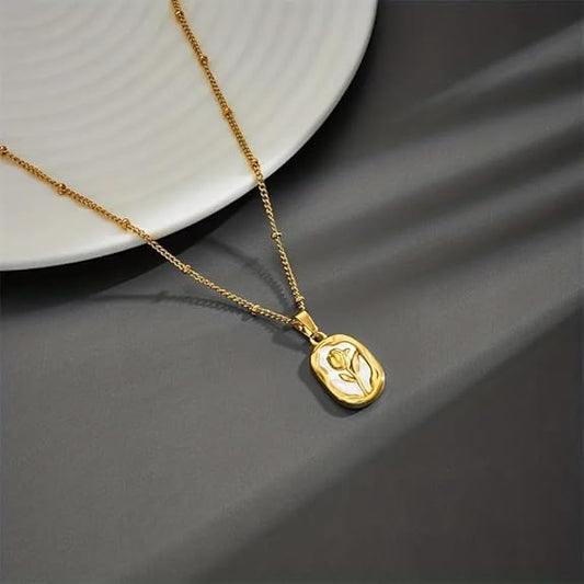 White Rose Pendant