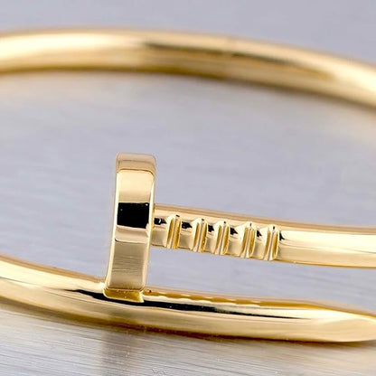 Gold Plated Stainless Steel Anti Tarnish Nail Bracelet