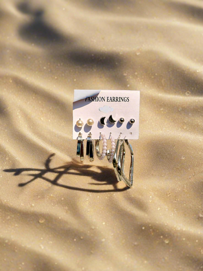 Silver Earrings combo 004 (6pair)
