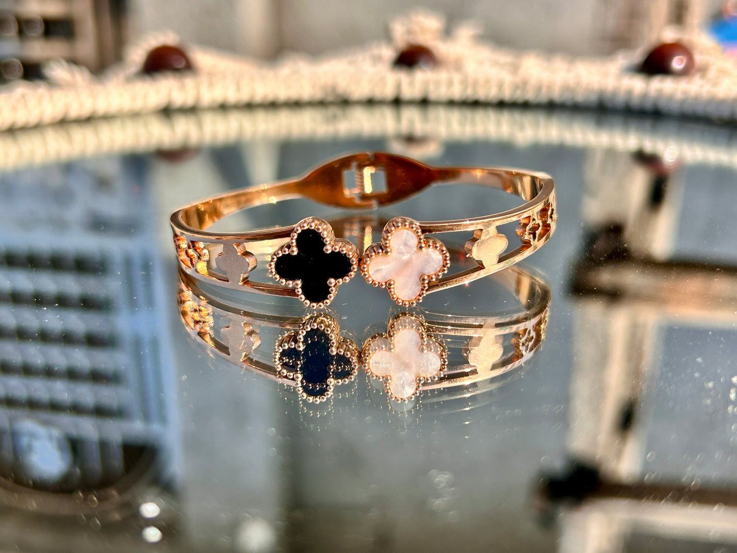 Rose Gold Plated circle : Bracelet 006