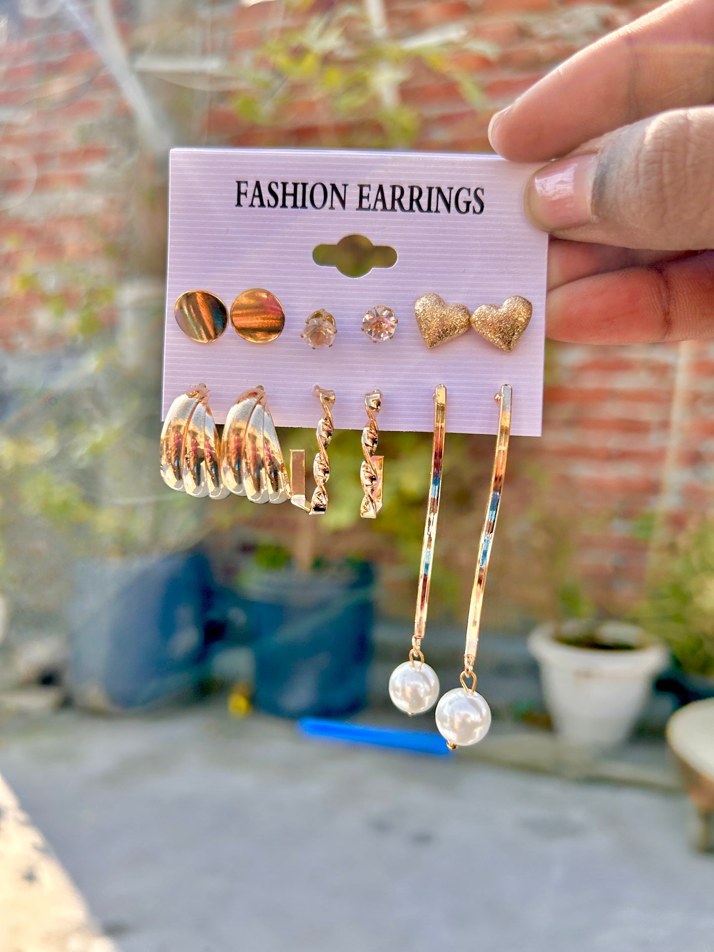 Golden Earrings combo 005 (6pair)