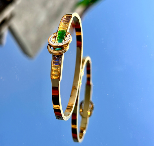 Multicolour Gold Plated Anti Tarnish Premium Bracelet