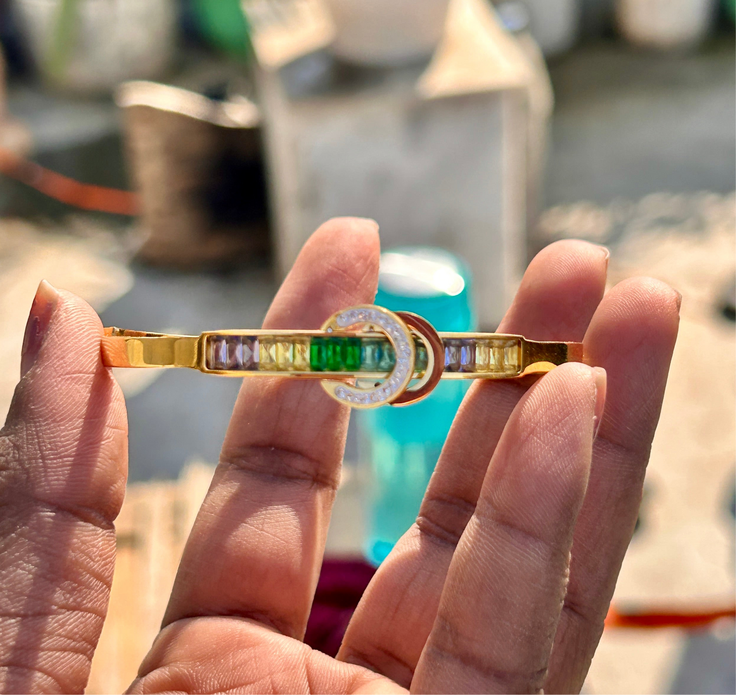 Multicolour Gold Plated Anti Tarnish Premium Bracelet