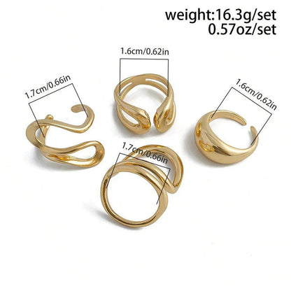 Golden Ring stack (4Pc)