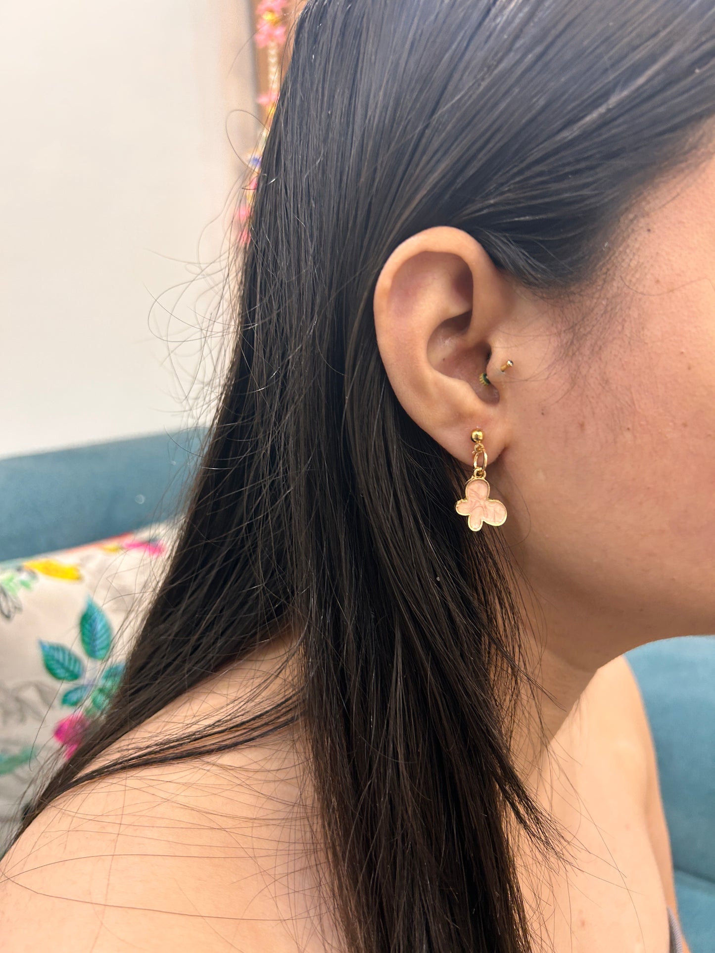 Pink and Golden Earrings combo 1 (6pair)