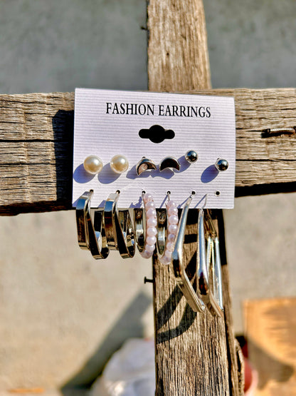 Silver Earrings combo 004 (6pair)