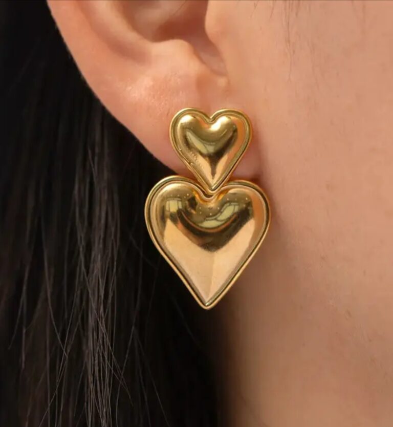 Dual Heart Earrings For Her