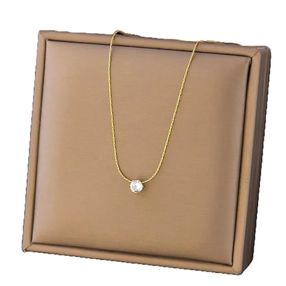 Solitaire Necklace | Dazzling Stainless