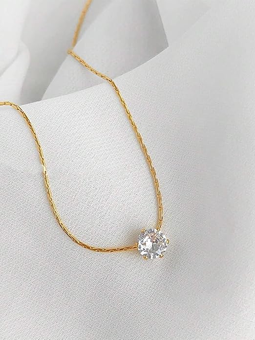 Solitaire Necklace | Dazzling Stainless