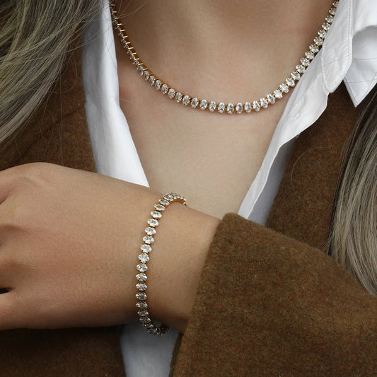 Women Rose Gold-Plated White Brass Bracelet